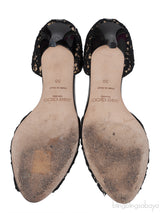 Jimmy Choo Black Flair Peep Sandals