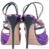 Bi-color Snakeskin Sandals