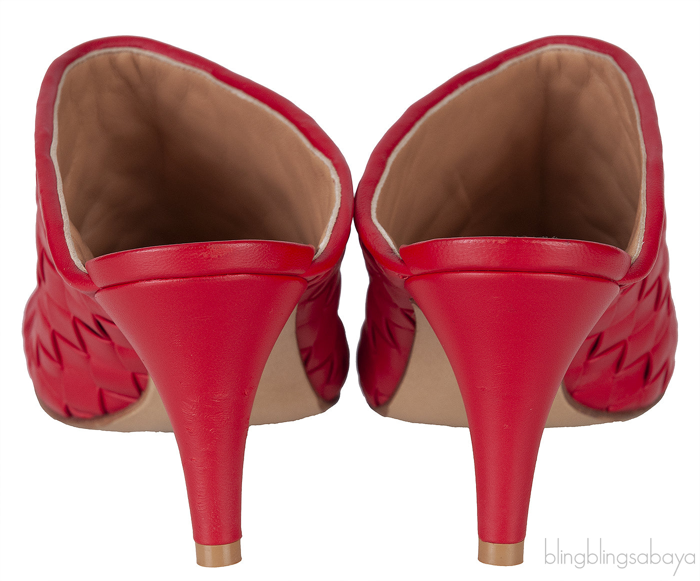 Bottega Veneta Red Bold Intrecciato Mule