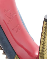 Multicolor Cloo Spike Slingback Heels