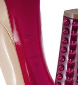 Babel Patent Peep Toe Spikes Pump