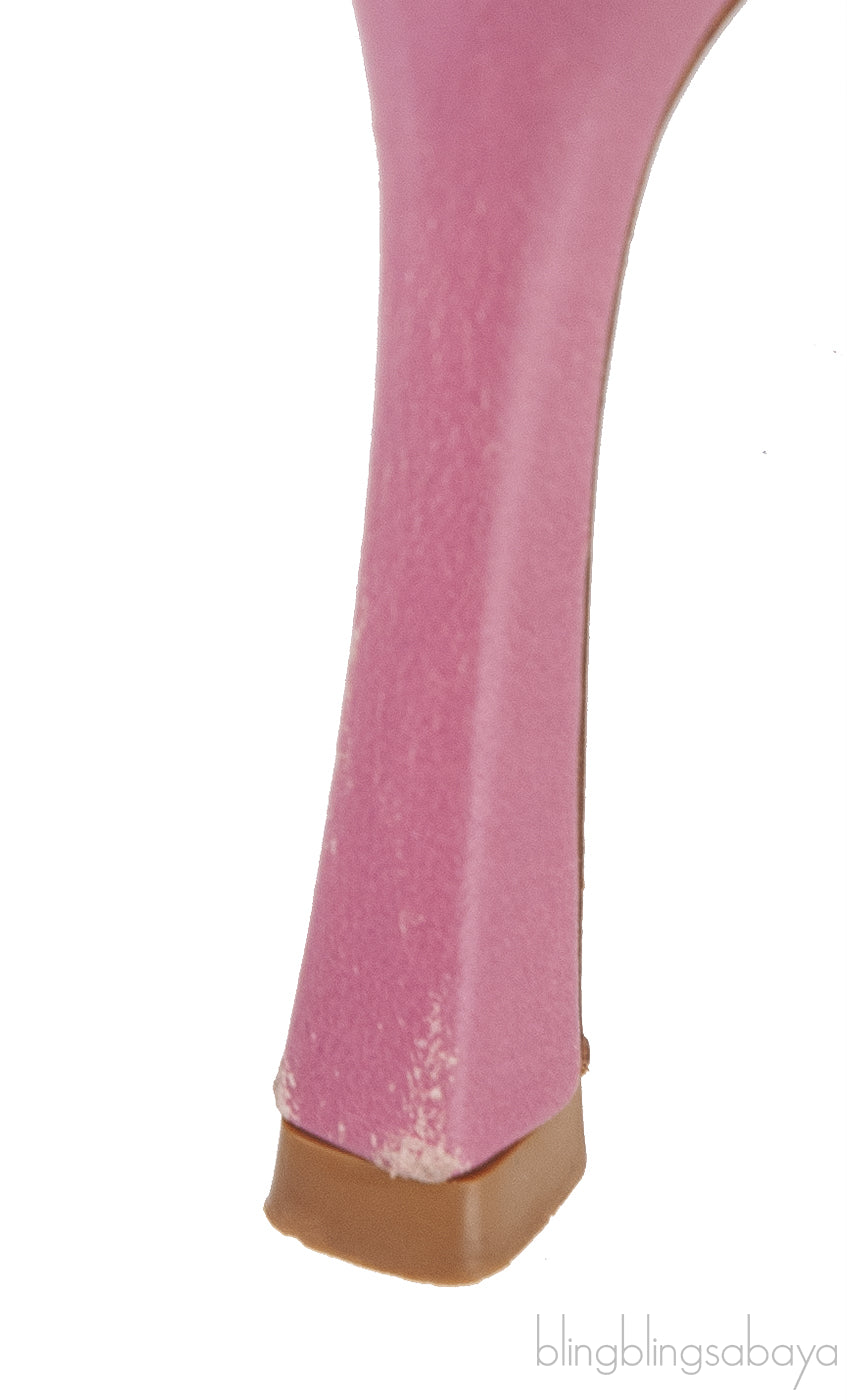 Pink Stretch Leather Sandals