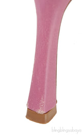 Pink Stretch Leather Sandals