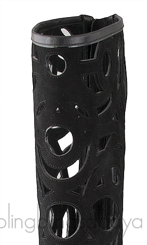 Gabo Laser-cut Suede Knee Boots