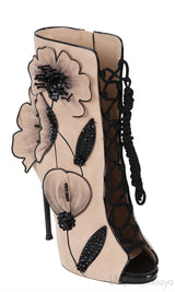 Coline Suede Floral Boots