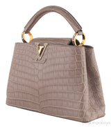 Capucines Crocodile Taupe BB