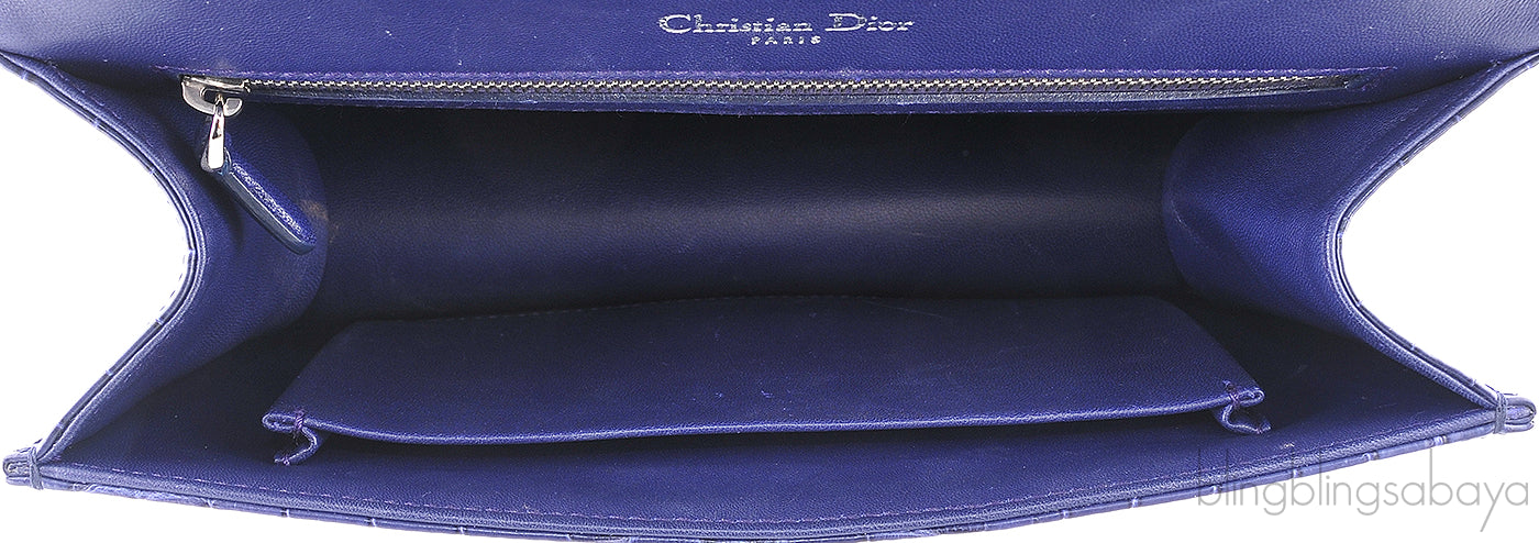 Diorama Crocodile Blue Flap Bag