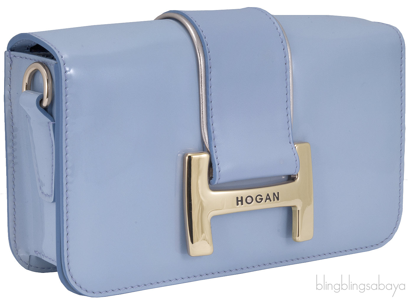 Light Blue Patent Cross-body Bag*