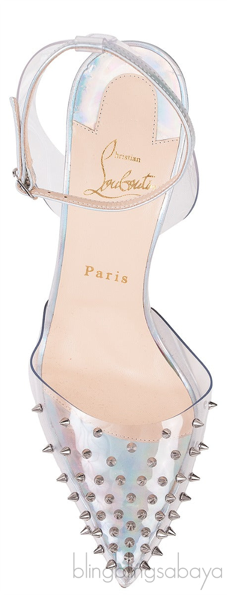 Spikoo Silver PVC High Heels