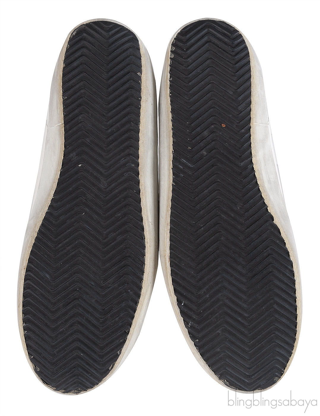 Golden goose White Distressed Printed Leather & Suede Sneakers