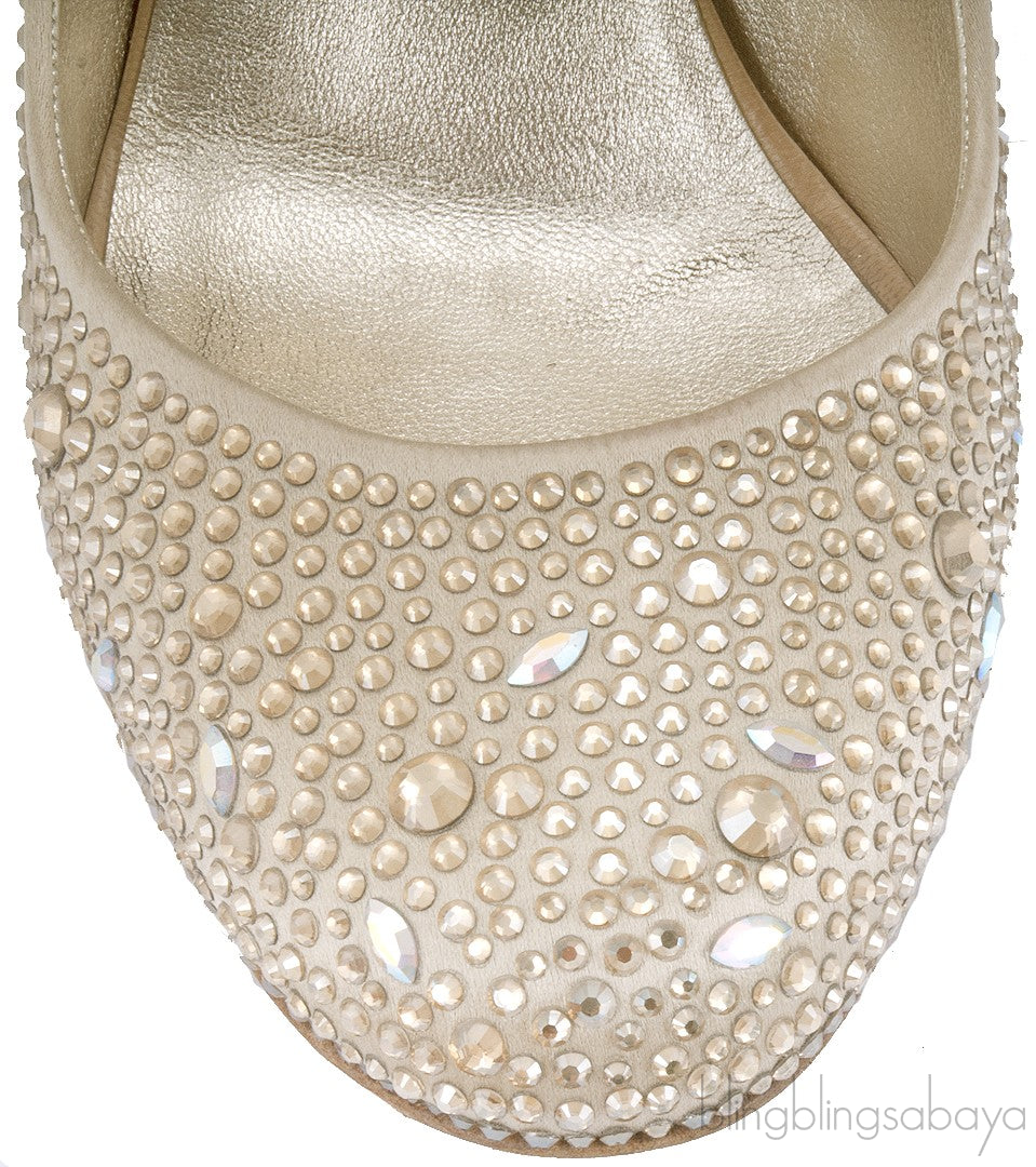 Swarovski Embellished Gold Pump