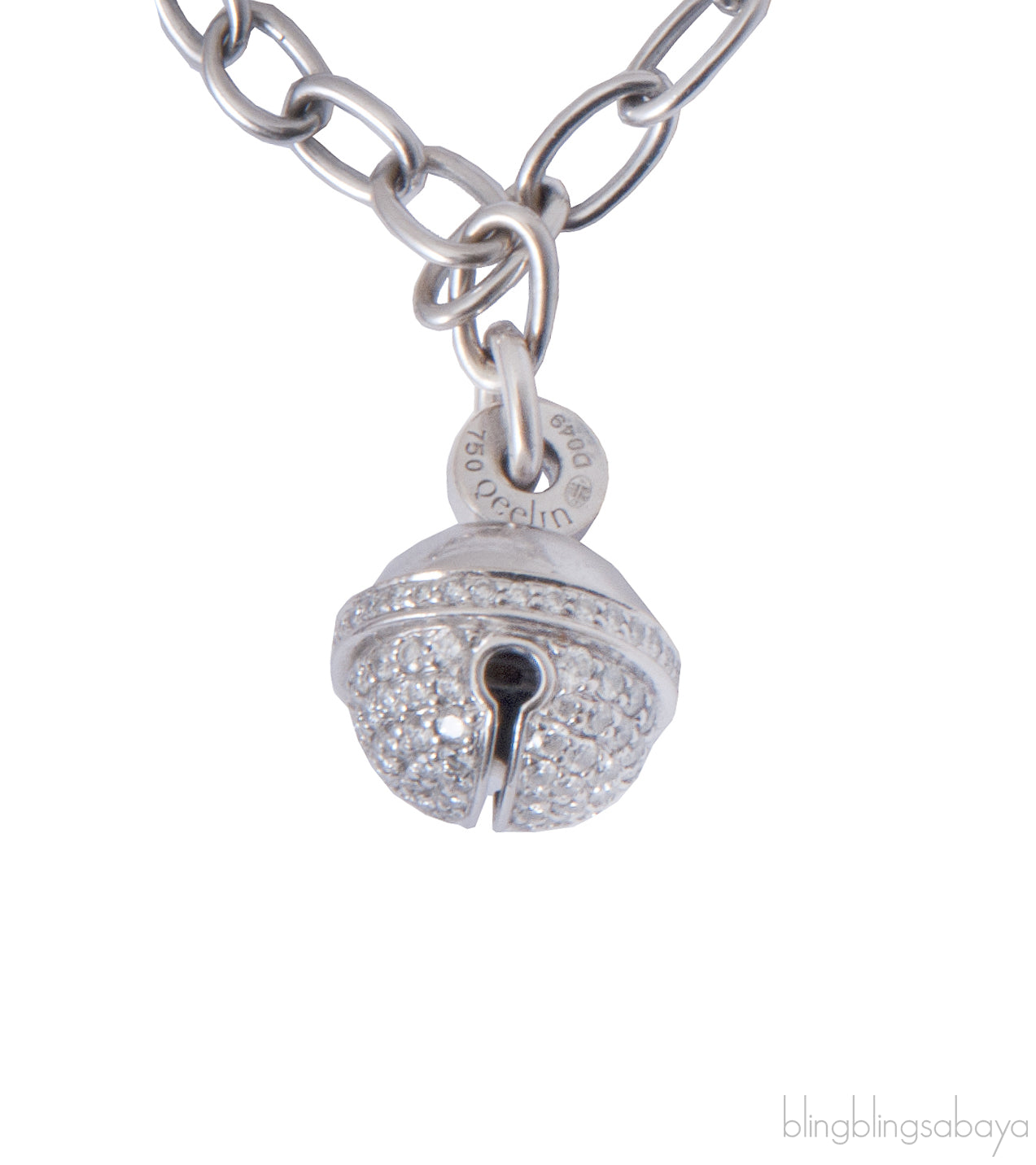 Bell & Fish Motif Diamond WG Bracelet