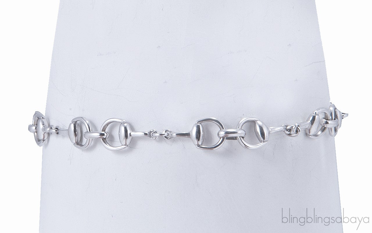 White Gold Horsebit Bracelet