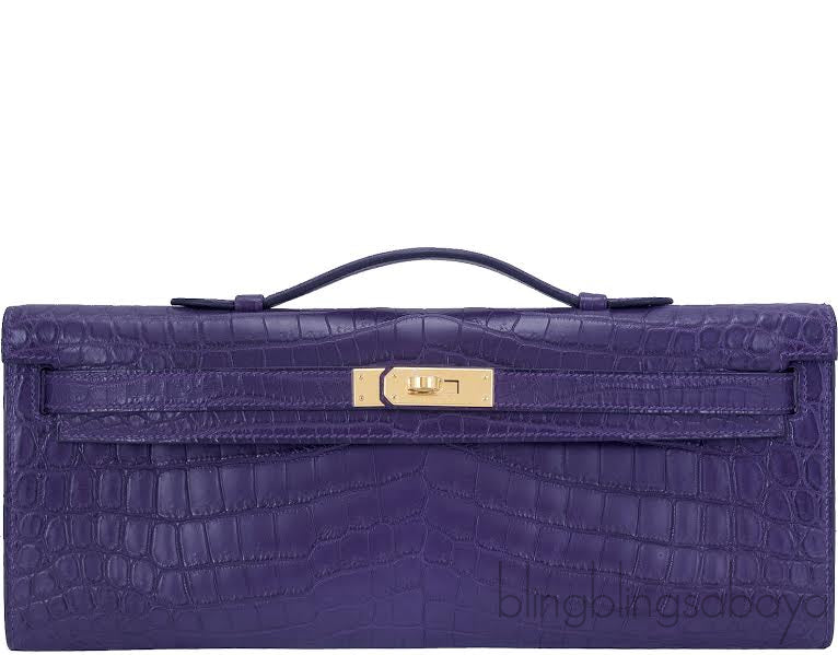 Kelly Cut Niloticus Matte Amethyst Clutch