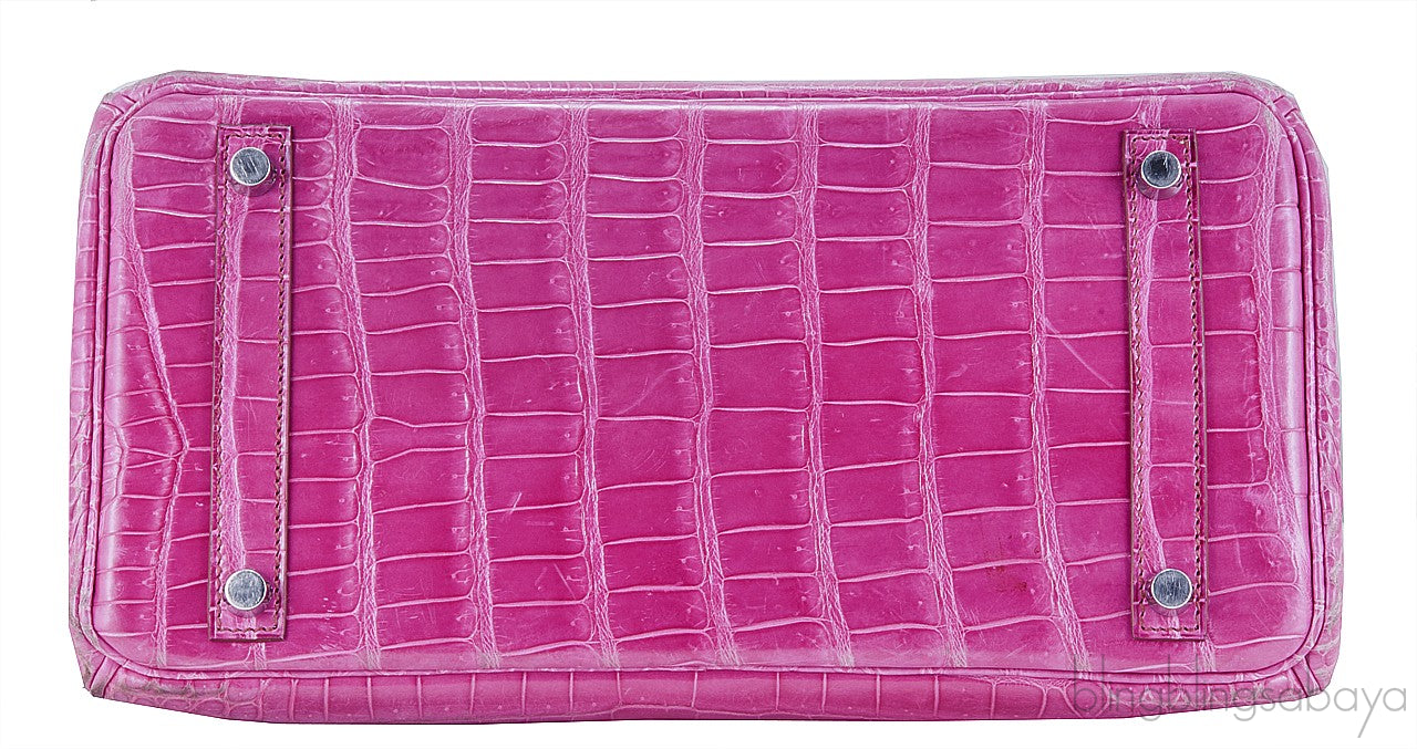Birkin 30 Fuschia Pink Crocodile