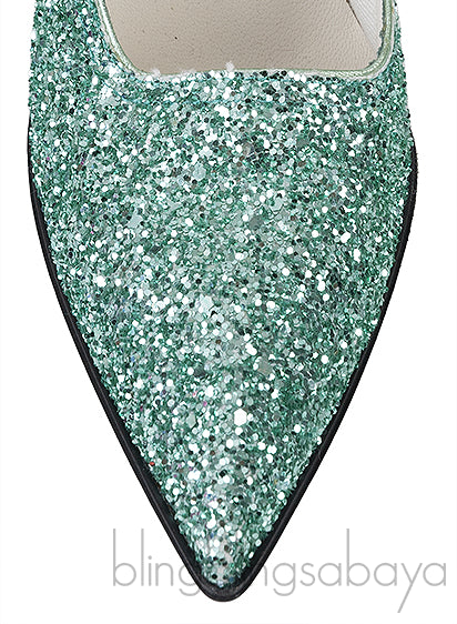Green Dorothy Glitter Pumps