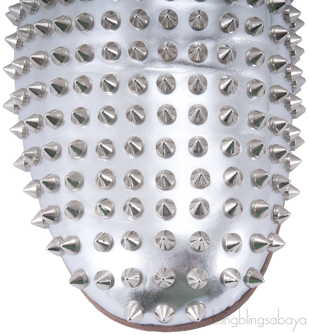 Dandelion Spike Silver Patent Men Loafer