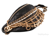 Lambskin Quilted Chain Belt Bag