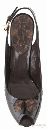 Damier Ebene Slingback Heels