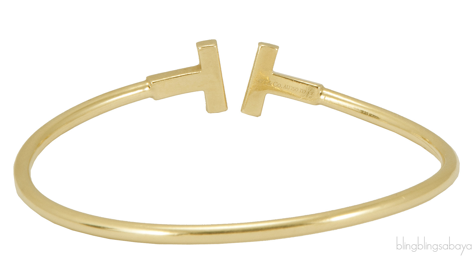 T Wire Gold Diamond Bracelet
