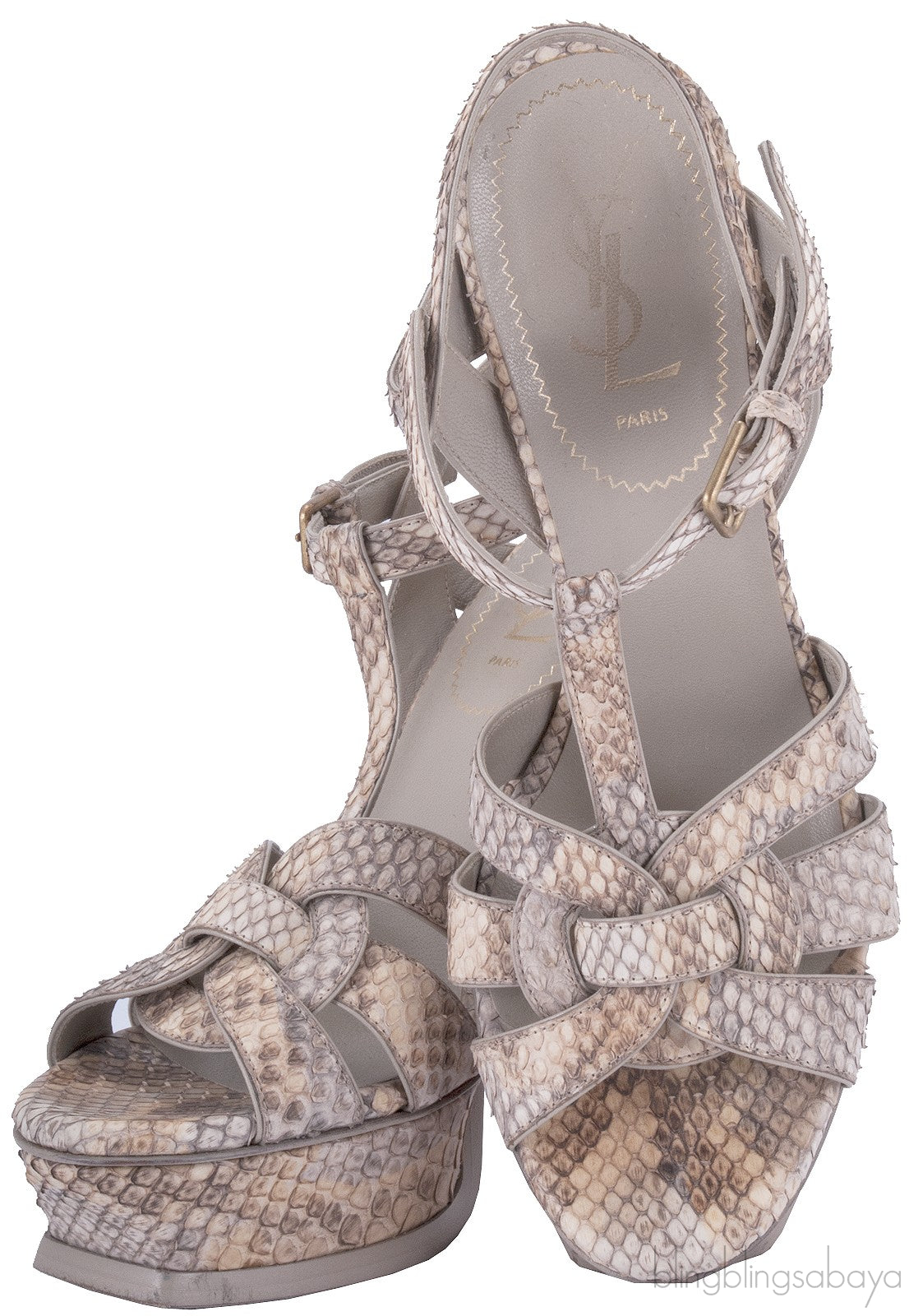 Tribute Python Leather Sandals