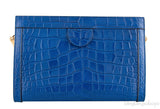 Ophidia Crocodile Blue Shoulder Bag