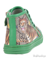 Gucci Green Safari Kids Sneakers