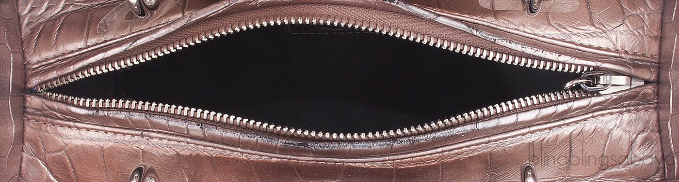 Lady Dior Crocodile Bronze Medium