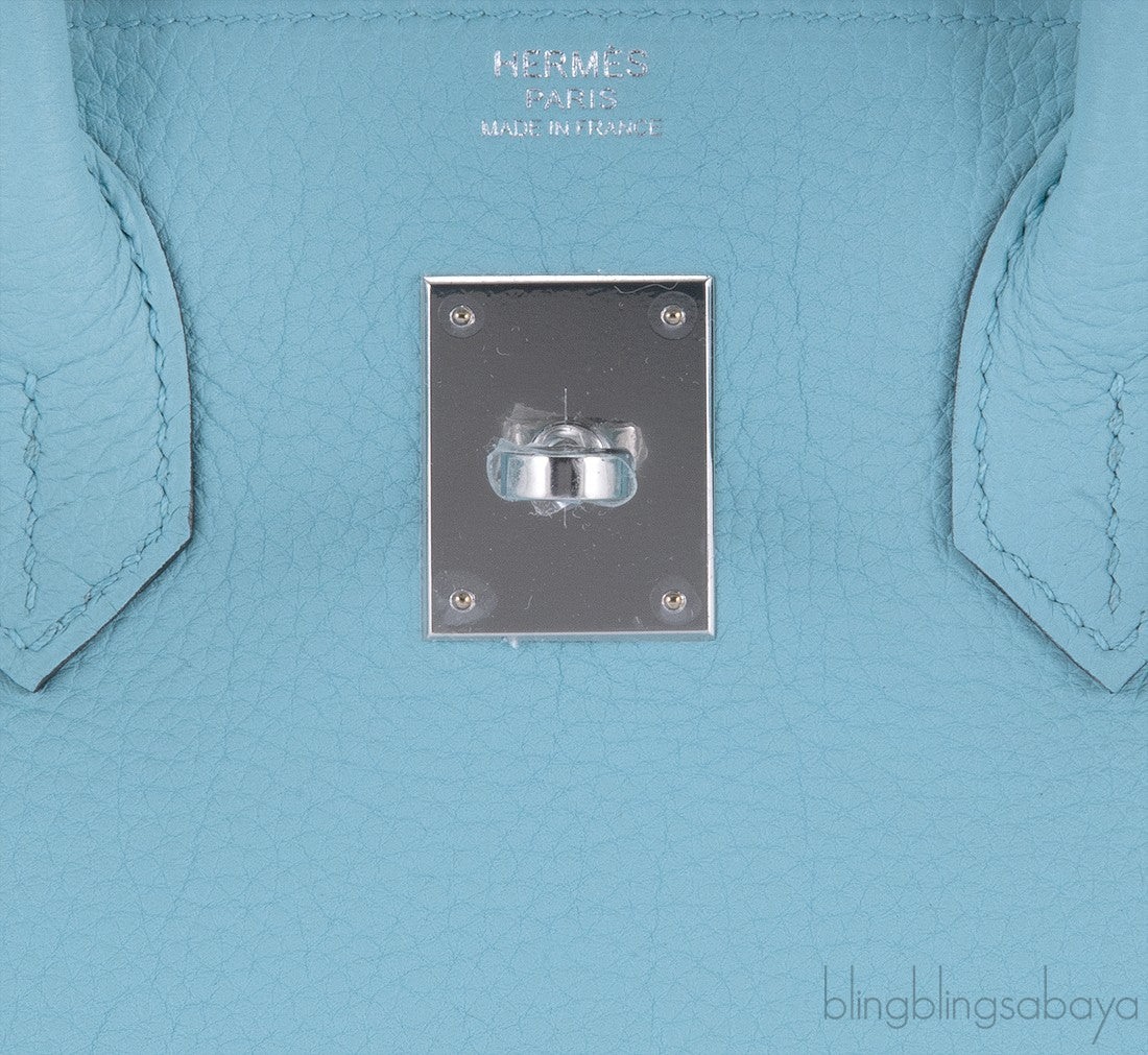 Birkin 30 Bleu Atol Togo PHW