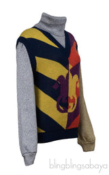 Gucci Multicolor Metallic Wool Sweater S