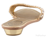 Gold Multicolor Crystal Sandals