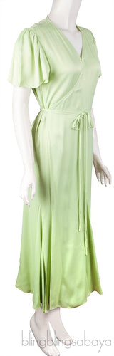 Apple Green Wrap Dress