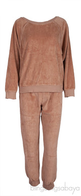 Brown Raglan Sweatshirt & Track Pants