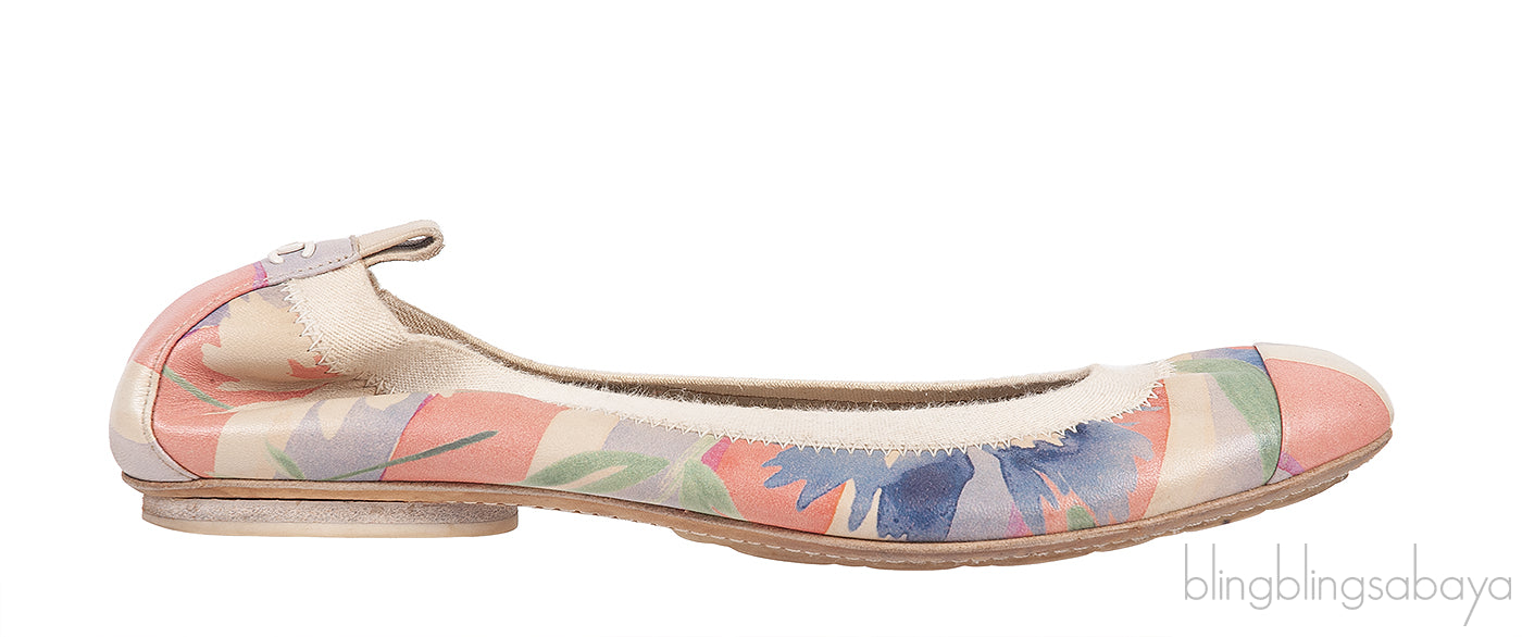 Chanel Multi-color Printed Ballerina Flat