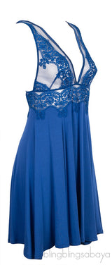 Blue V-neck Camisole Top