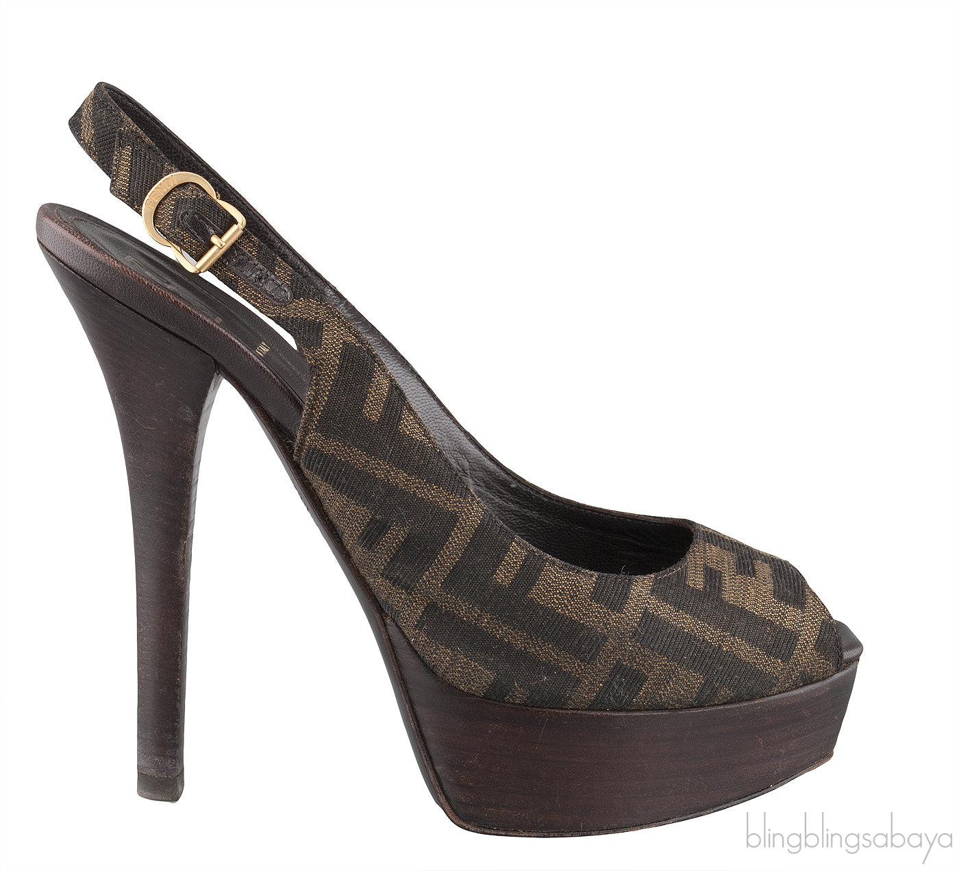 FF Monogram Slingback Sandals