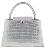 Capucine PM Alligator Argent