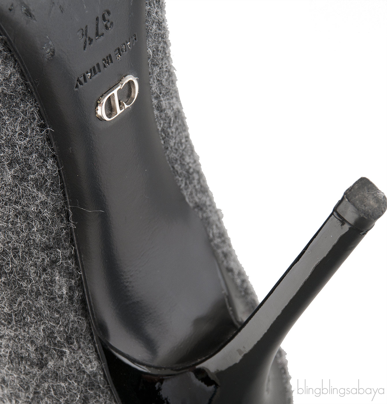 Bi-color Wool Leather Toe Heels