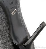 Bi-color Wool Leather Toe Heels