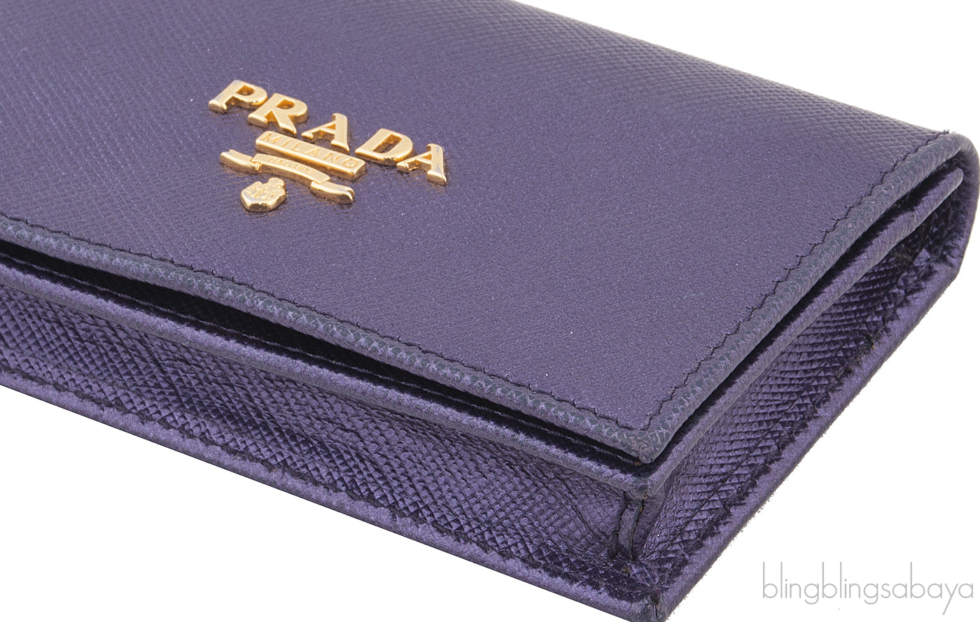 Prada Purple Saffiano Card Holder