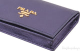 Prada Purple Saffiano Card Holder