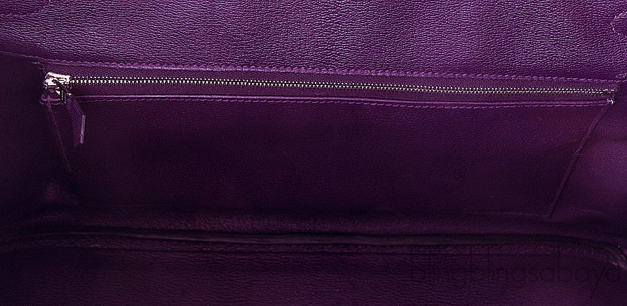 Birkin 35 Amethyst Porosus Crocodile