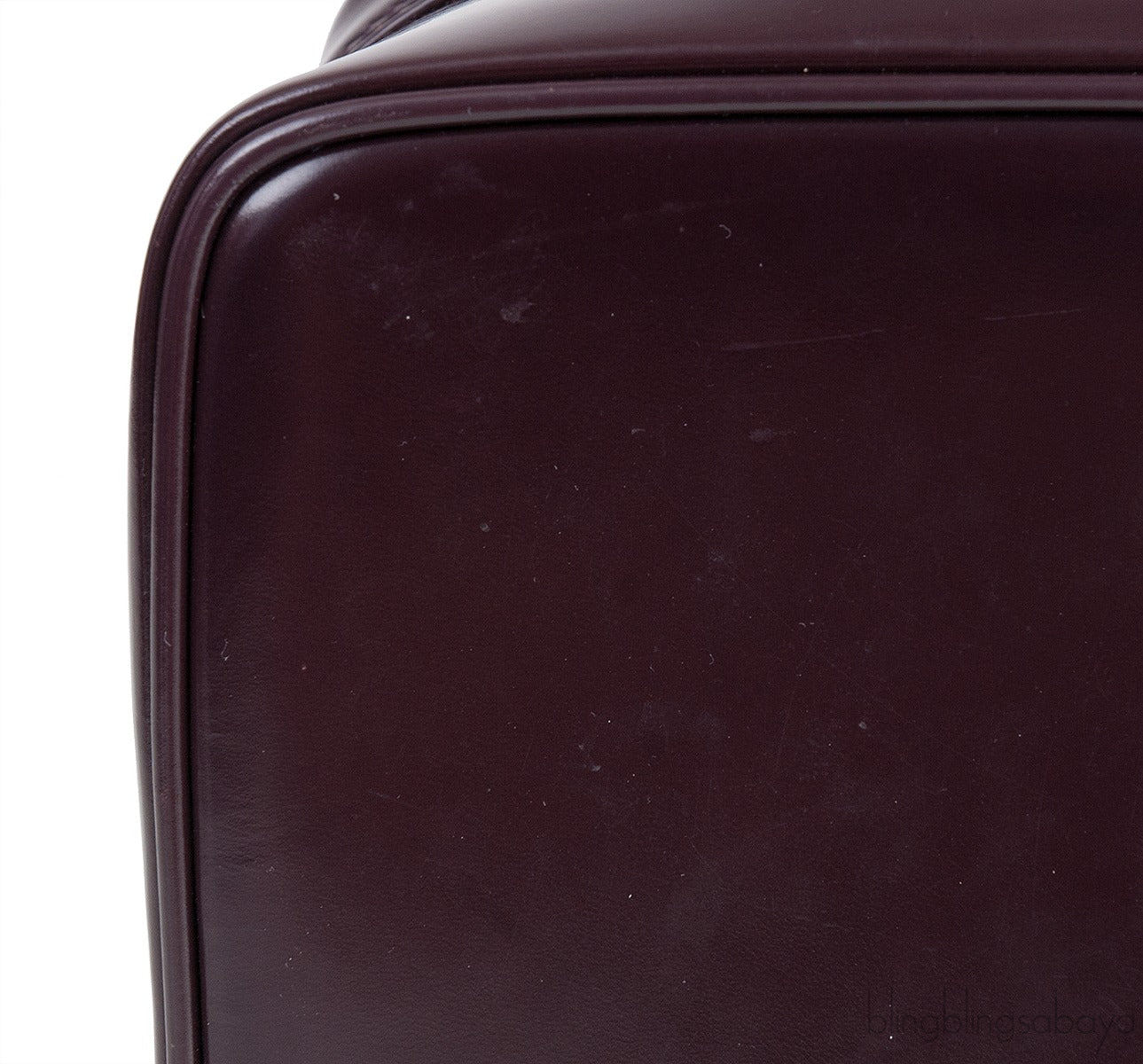 Plum Vanity Leather Bag