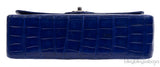 Chanel Classic Blue Crocodile Jumbo Flap Bag