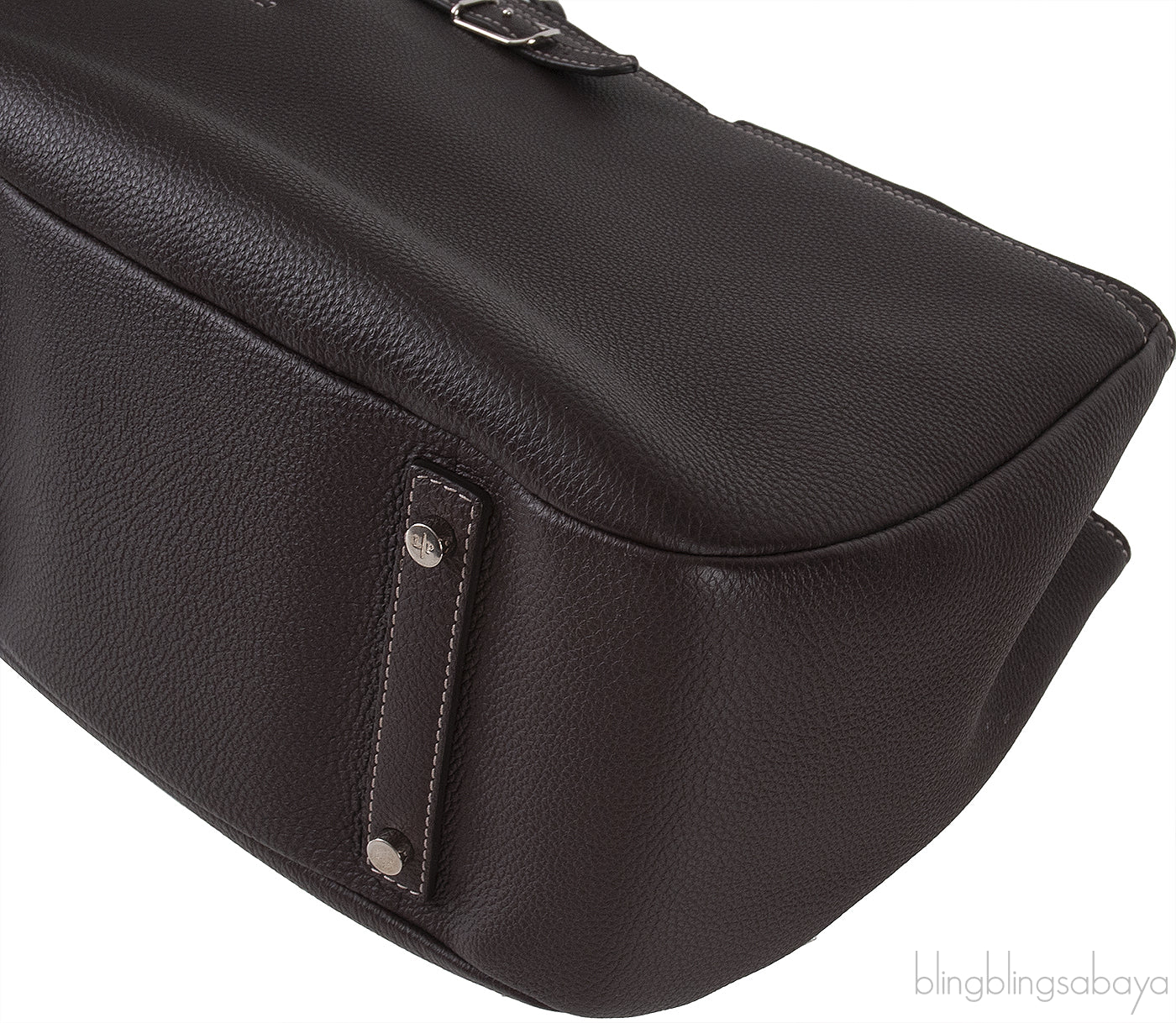 Loro Piana Charcoal Grey Top Handle Bag