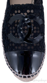 CC Lace Mesh Patent Espadrille