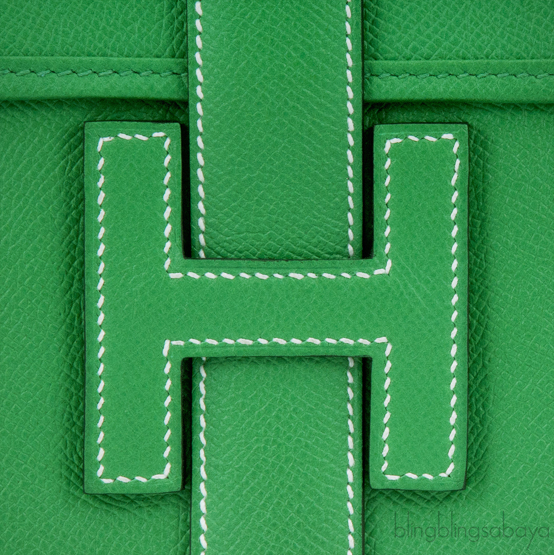Jige Envelope Bamboo Green Clutch