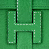Jige Envelope Bamboo Green Clutch