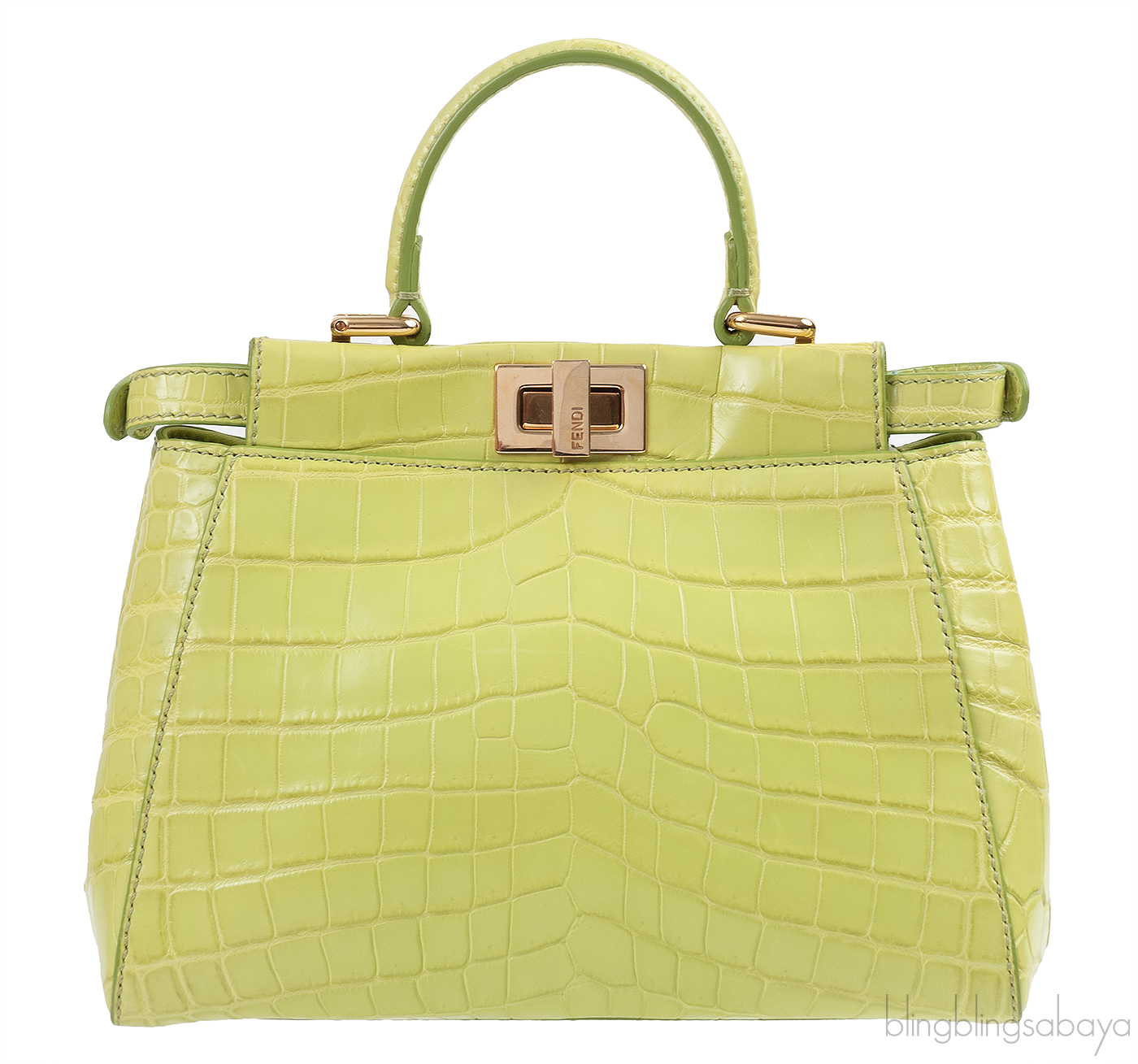 Apple Green Crocodile Mini Peekaboo