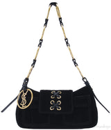 Black Suede Shoulder Bag